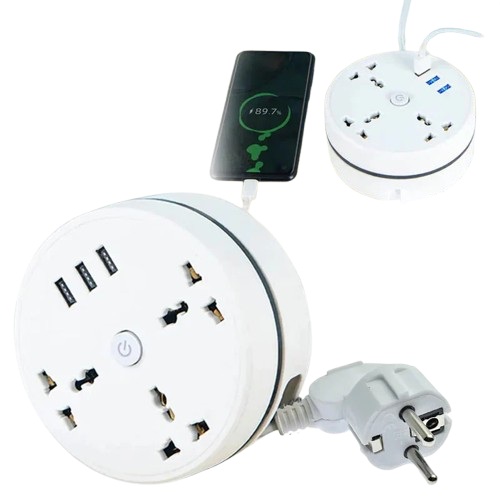 EU Plug AC Outlet Smart Home Power Strip – Multipurpose Electrical Extension Cord with USB Ports & Fast Charging