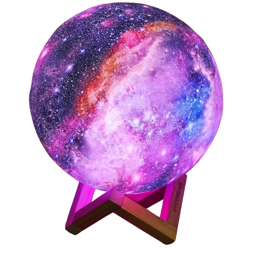 D5 Starry Moon Lamp 8Cm - LED Night Light with Stand, Perfect for Bedroom Decor and Gifts